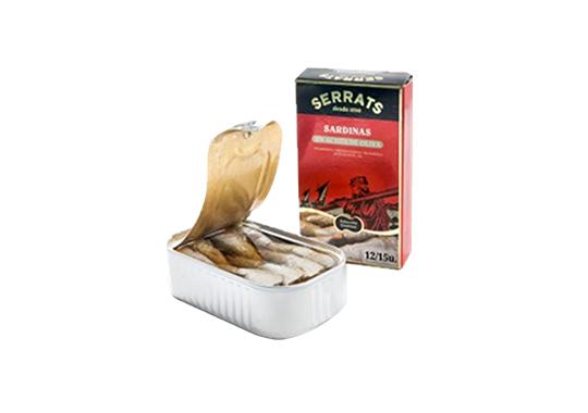 Sardines in olive oil Serrats 118g tin