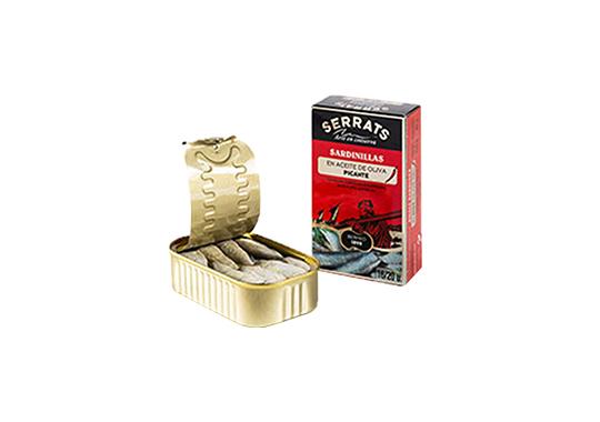 Sardines in chilli oil Serrats 115g tin
